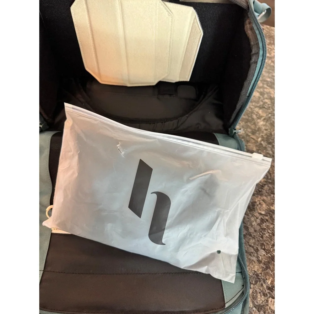 Holdland Everyday Backpack Slate Blue Tan Leather 15